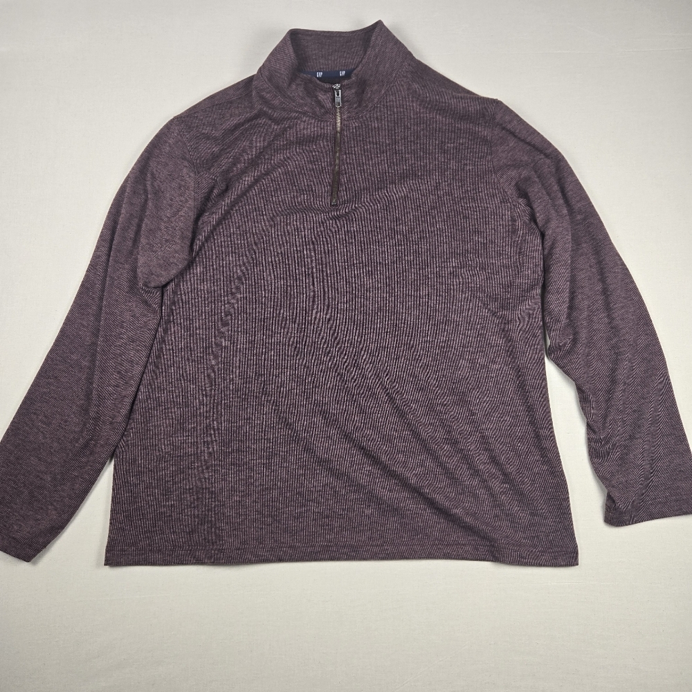 Gap Men's Half Zip Pullover Wine Sweater XXL